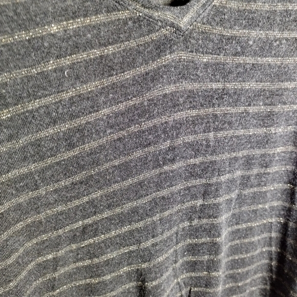 Rails sami charcoal bronze striped v neck lightweight sweater sz L - Picture 4 of 8
